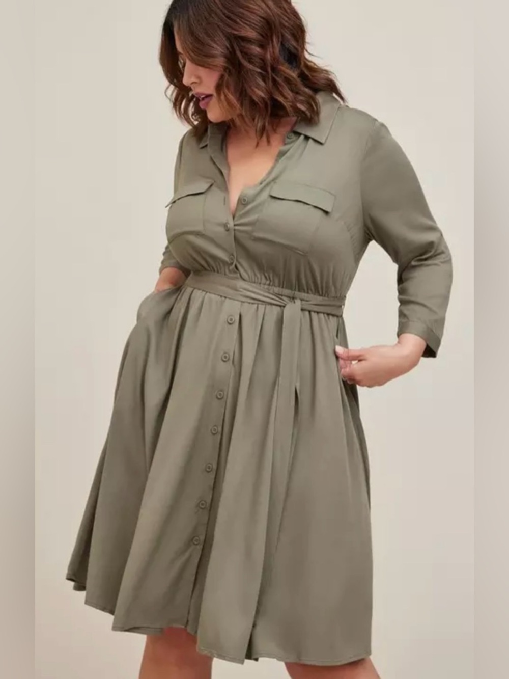 NWT TORRID Mini Challis Shirt Dress Size 1X - Picture 2 of 12